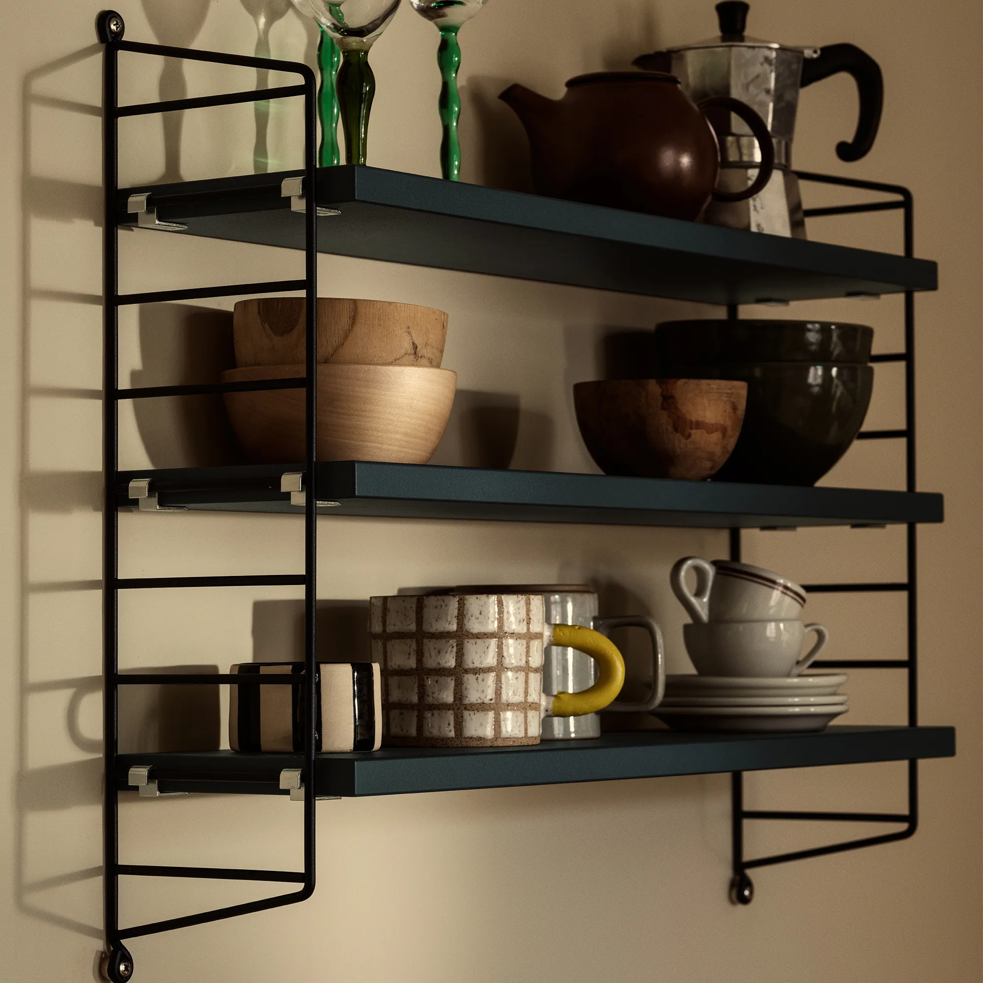 String Pocket Wall Shelf Wood - 14