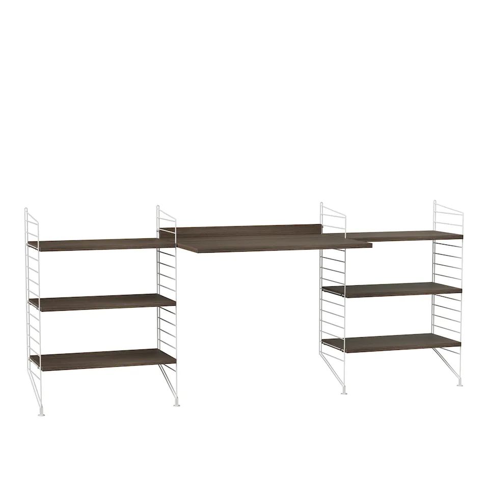 Office shelving system D walnut/white