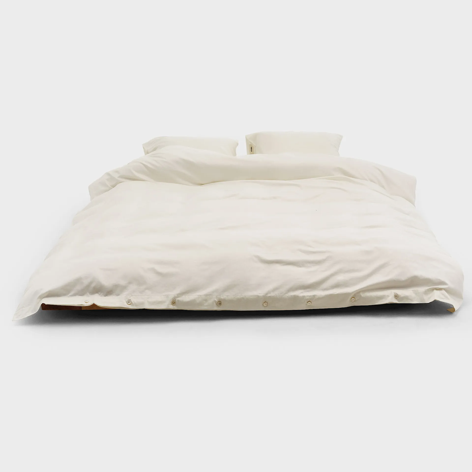 Cotton Sateen Duvet Covers Solid Cloud White - TEKLA - NO GA