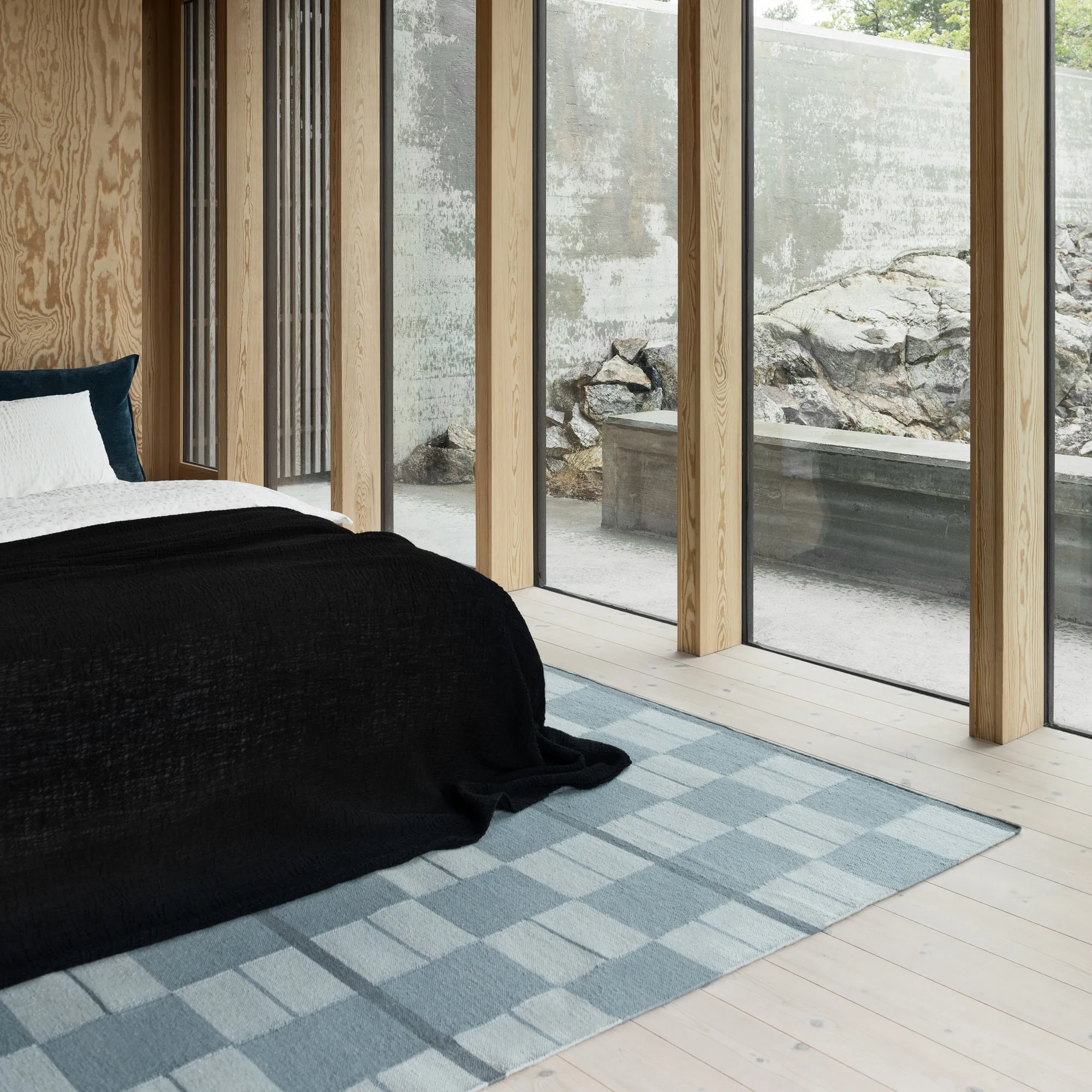 Båstad Blue Wool Rug - 5