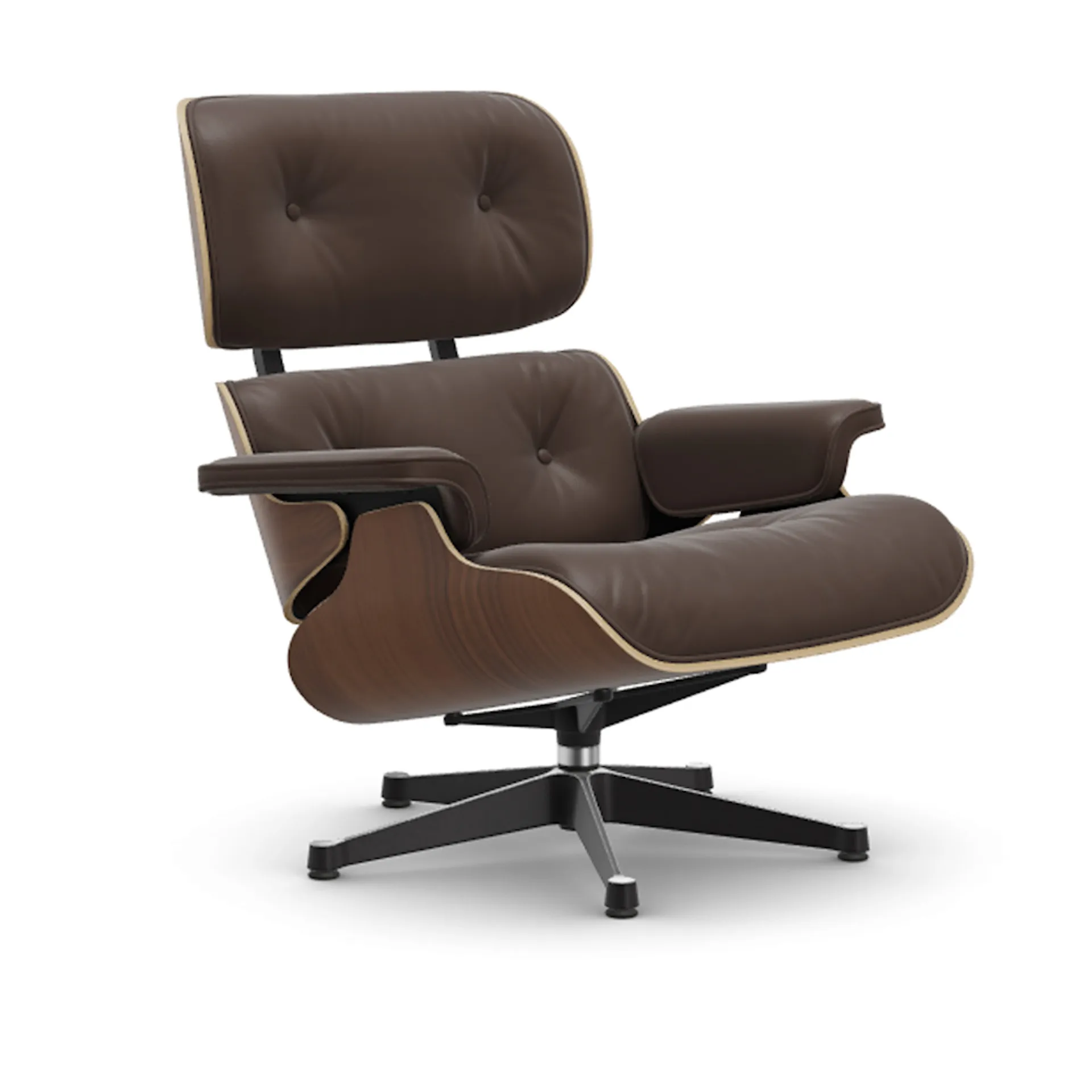 Eames Lounge Chair Black-pigmented Walnut Polished/Black - Vitra - Charles & Ray Eames - NO GA