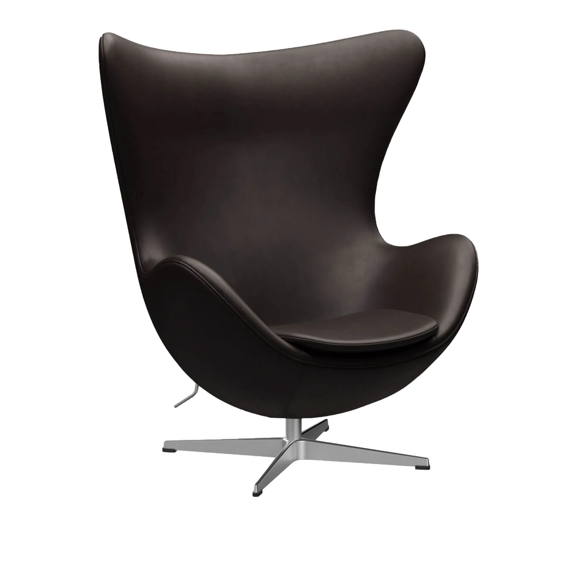 3316 Ægget lænestol Satin Polished - 1
