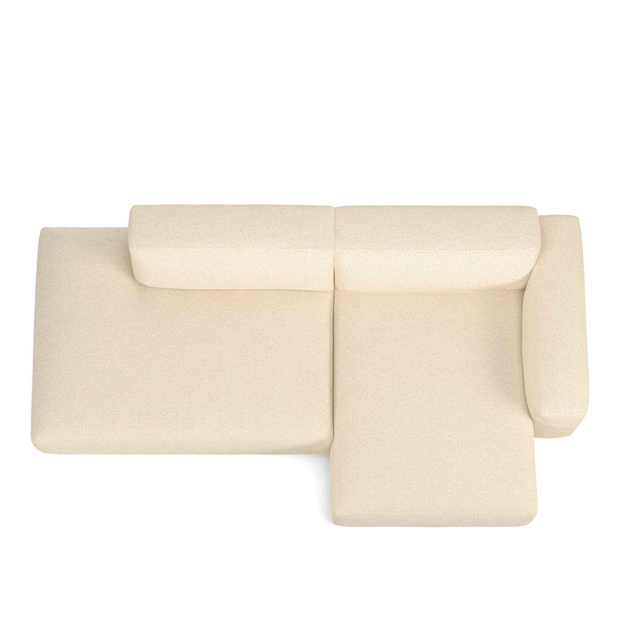 Brick 2-Seater Chaise Lounge Open End Left - 8