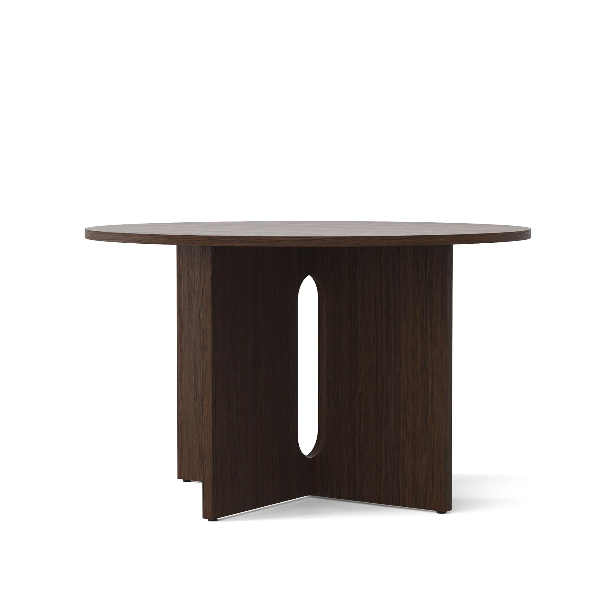 Androgyne spisebord Ø120 cm mørkbejdset eg - 1