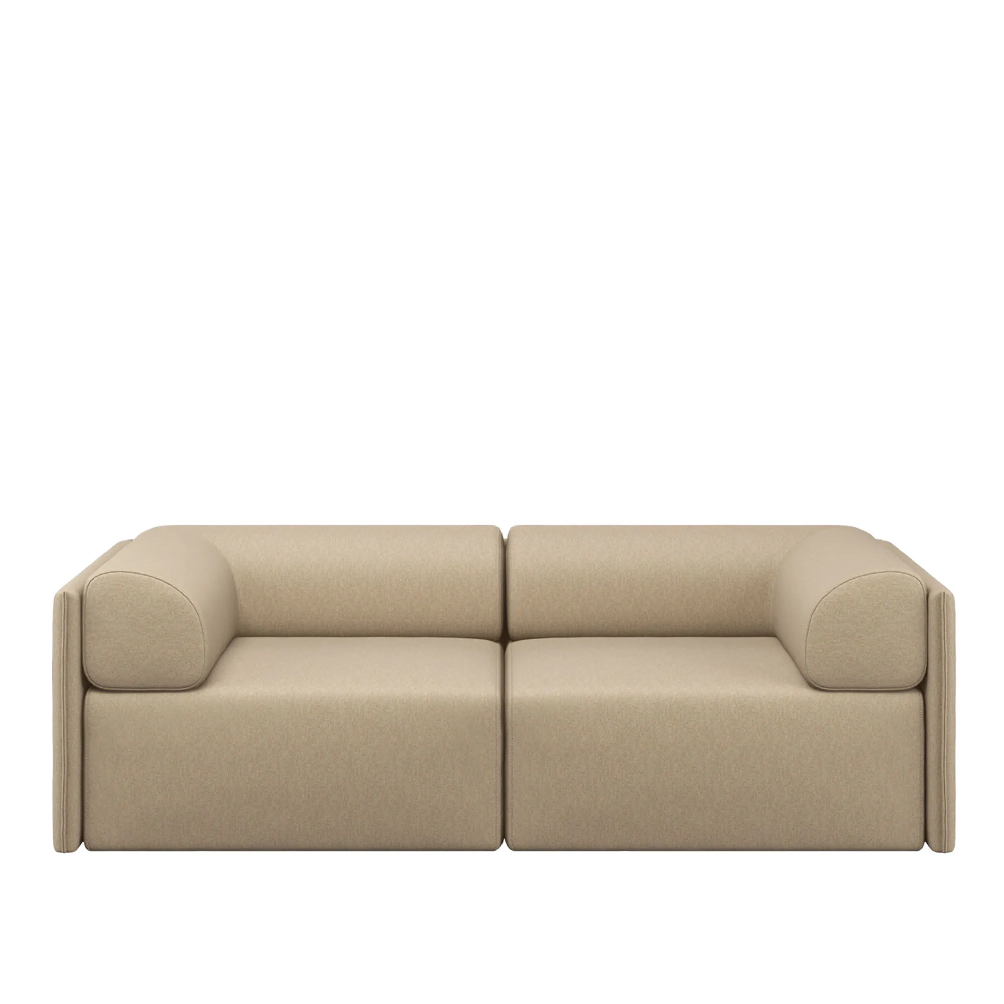 Palo Block 2-seater Sofa Low Back with Armrests - 1