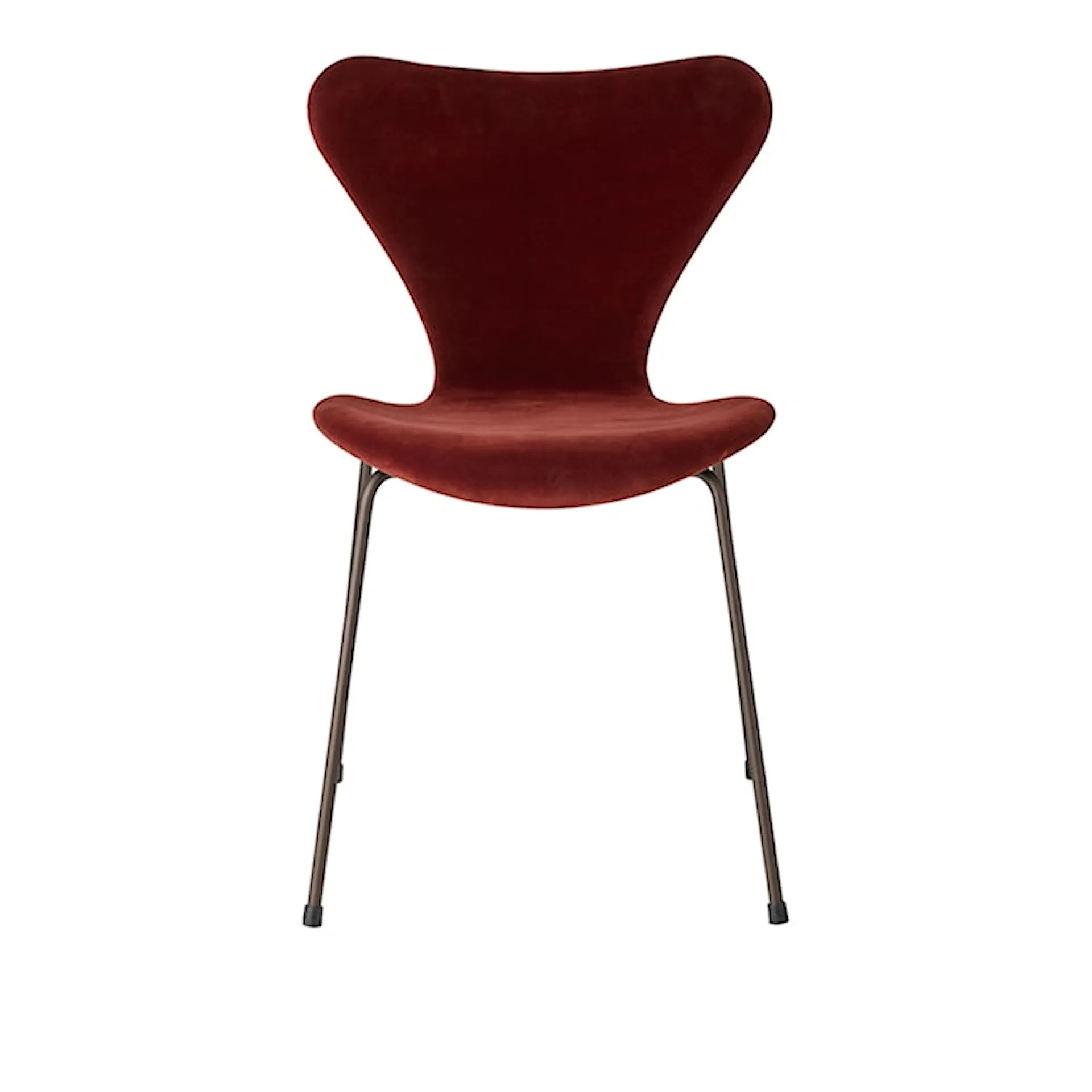 Series 7 chair 3107 fully upholstered velvet steel frame brown bronze - Fritz Hansen - Arne Jacobsen - NO GA