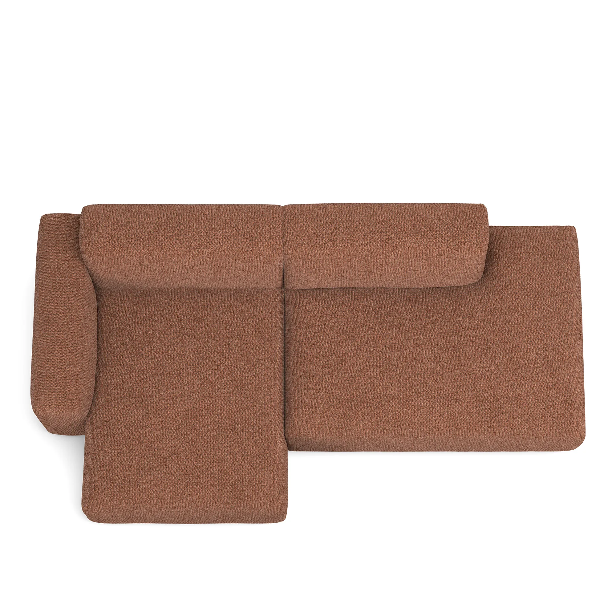 Brick 2-Seater Chaise Lounge Open End Right - 8