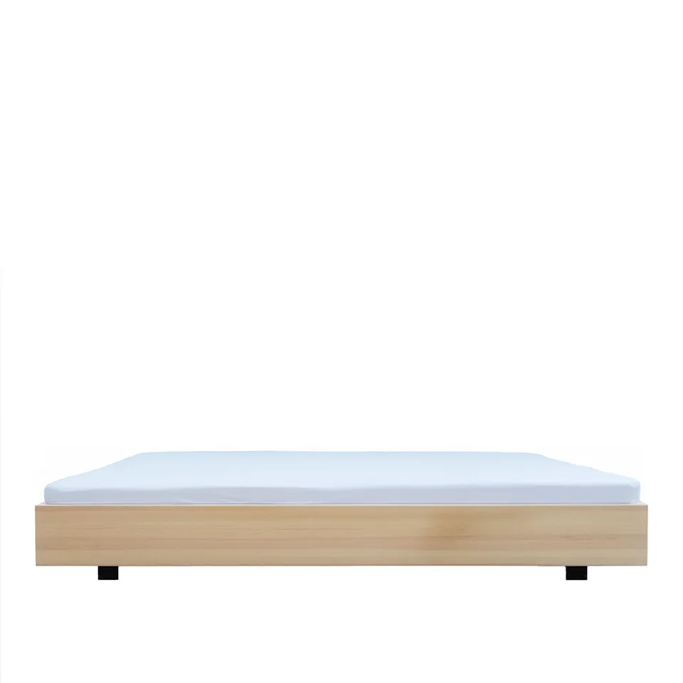 The Floating Bed V2 Natural White &amp; Bed Slats