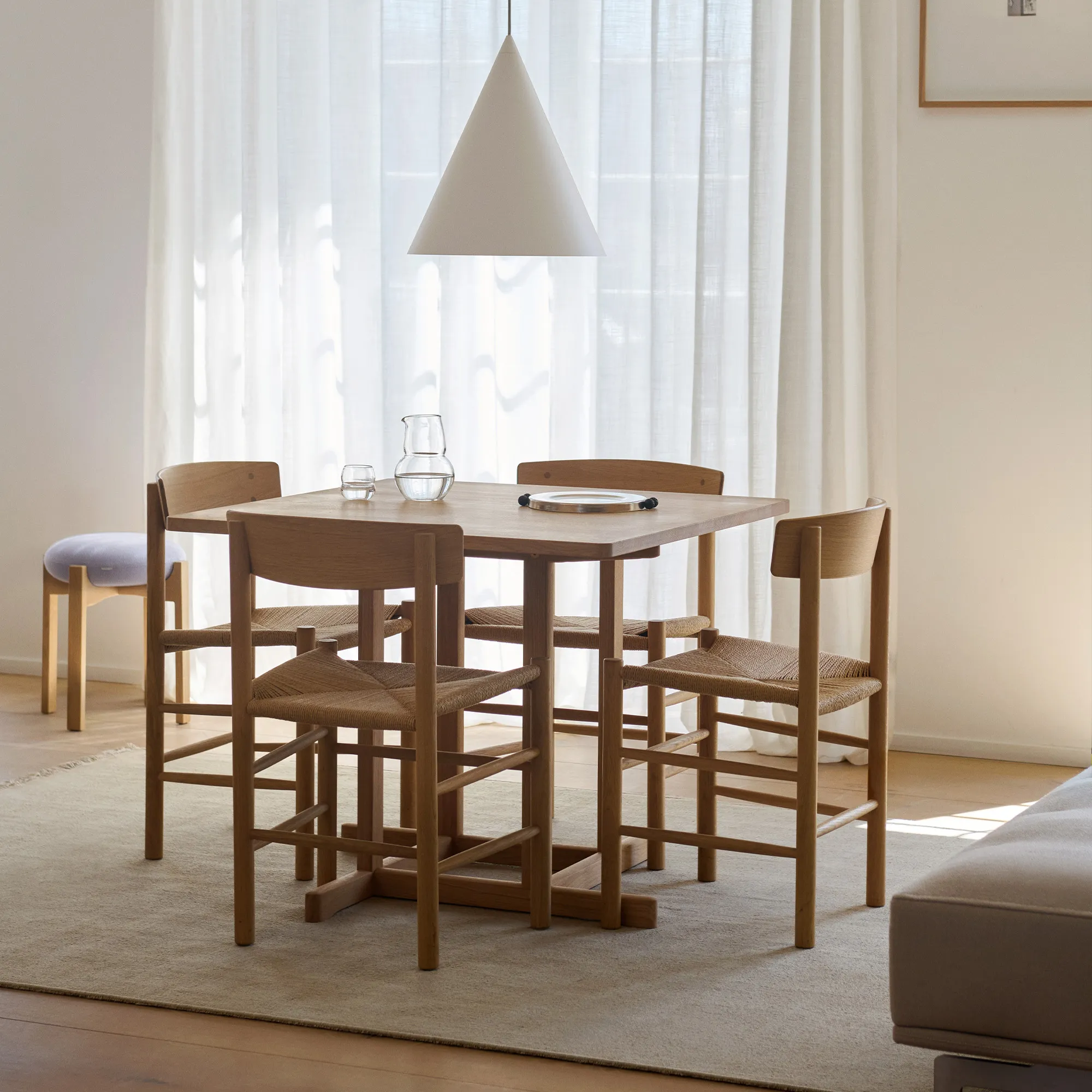 BM80 Mogensen Shaker Dining Table 90 x 90 cm - 2