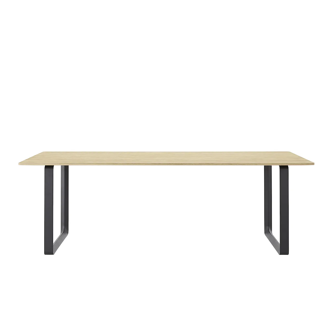 70/70 Table, Large, Solid Oak/Black