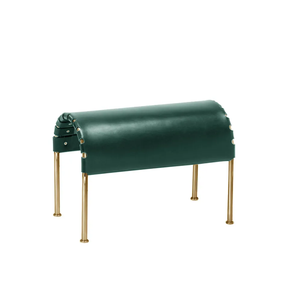 Bruno Footstool Brass