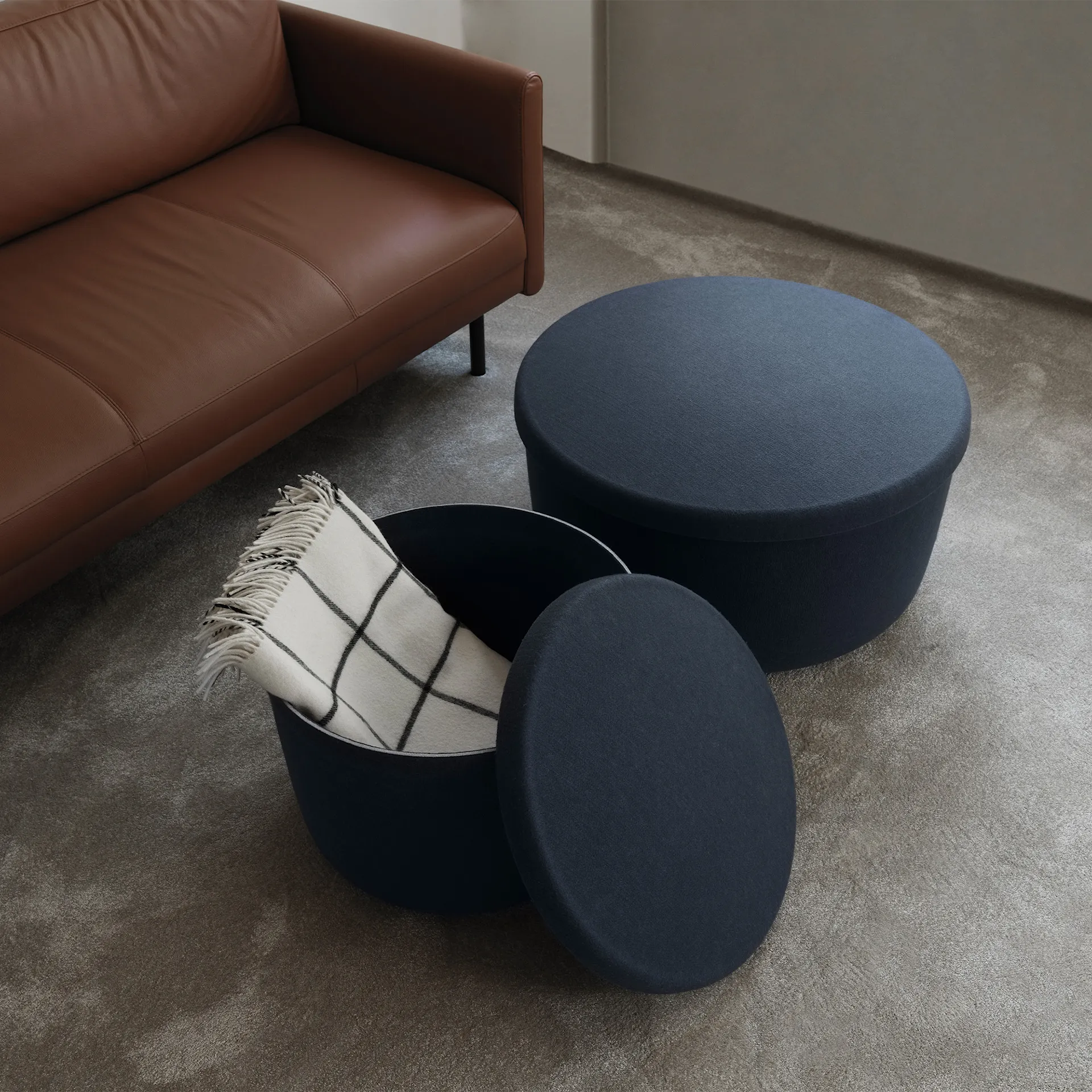 Hide Storage Pouf Large - Normann Copenhagen - NO GA