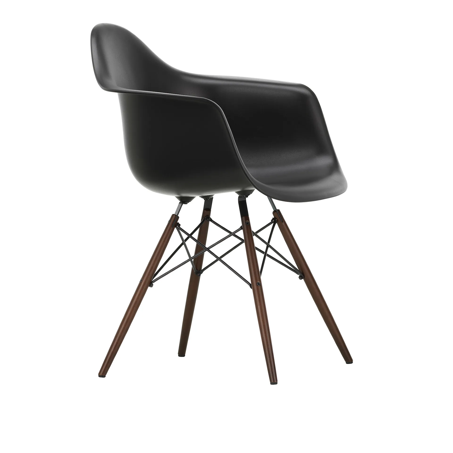 Eames RE Plastic Armchair DAW eetkamerstoel Dark Maple - Vitra - Charles & Ray Eames - NO GA