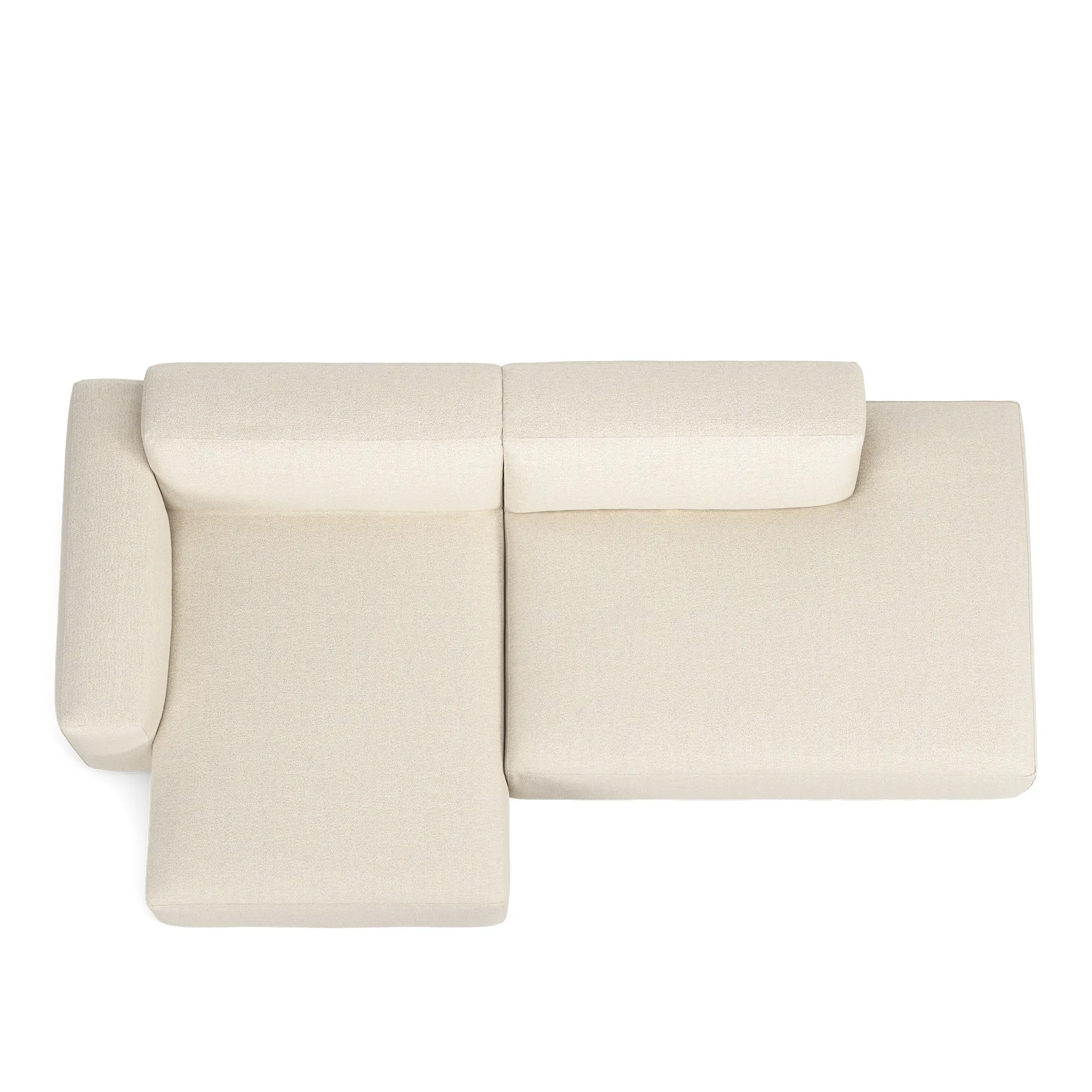 Brick 2-Seater Chaise Lounge Open End Right - 8