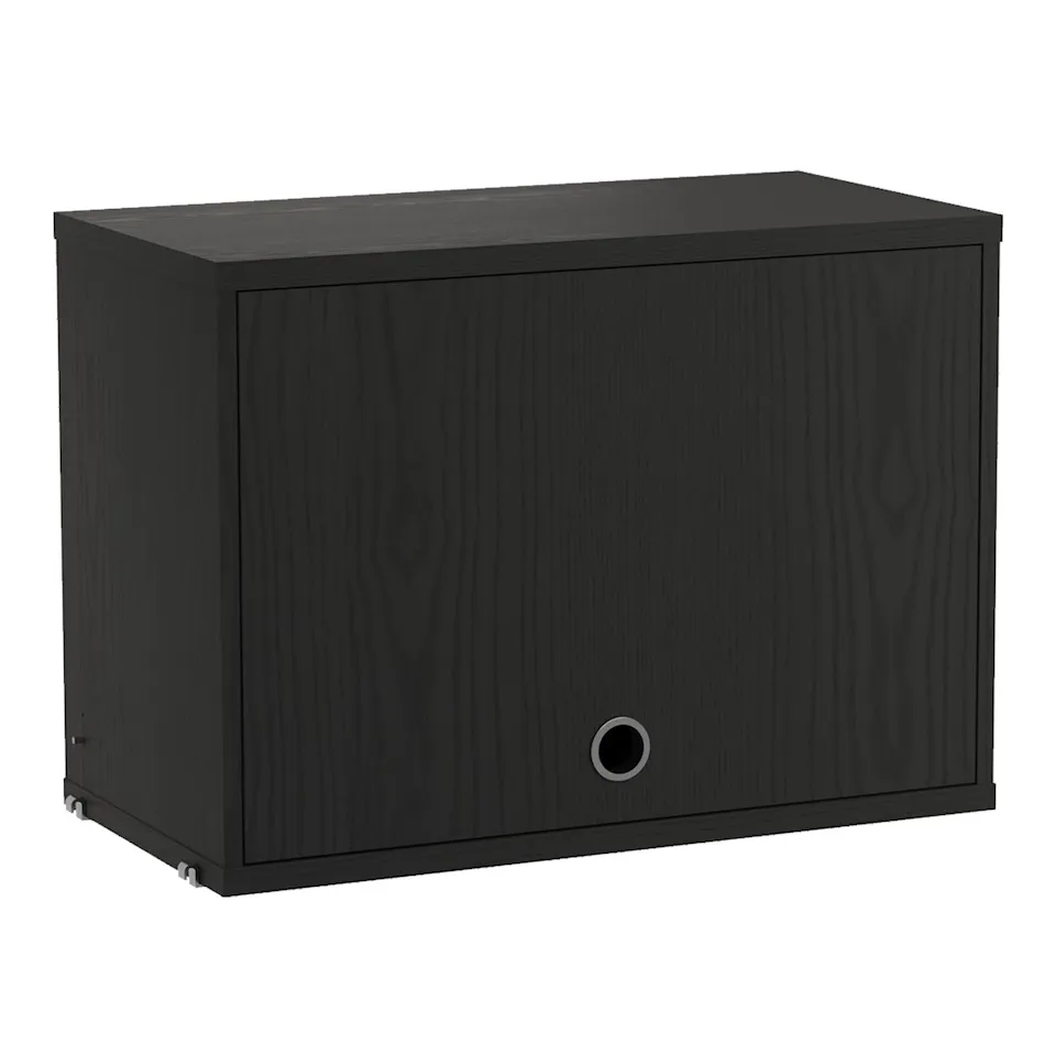 String Cabinet with Flip Door w58 x d30 x h37 cm 1-pack 58x42x30 Black Stained Ash