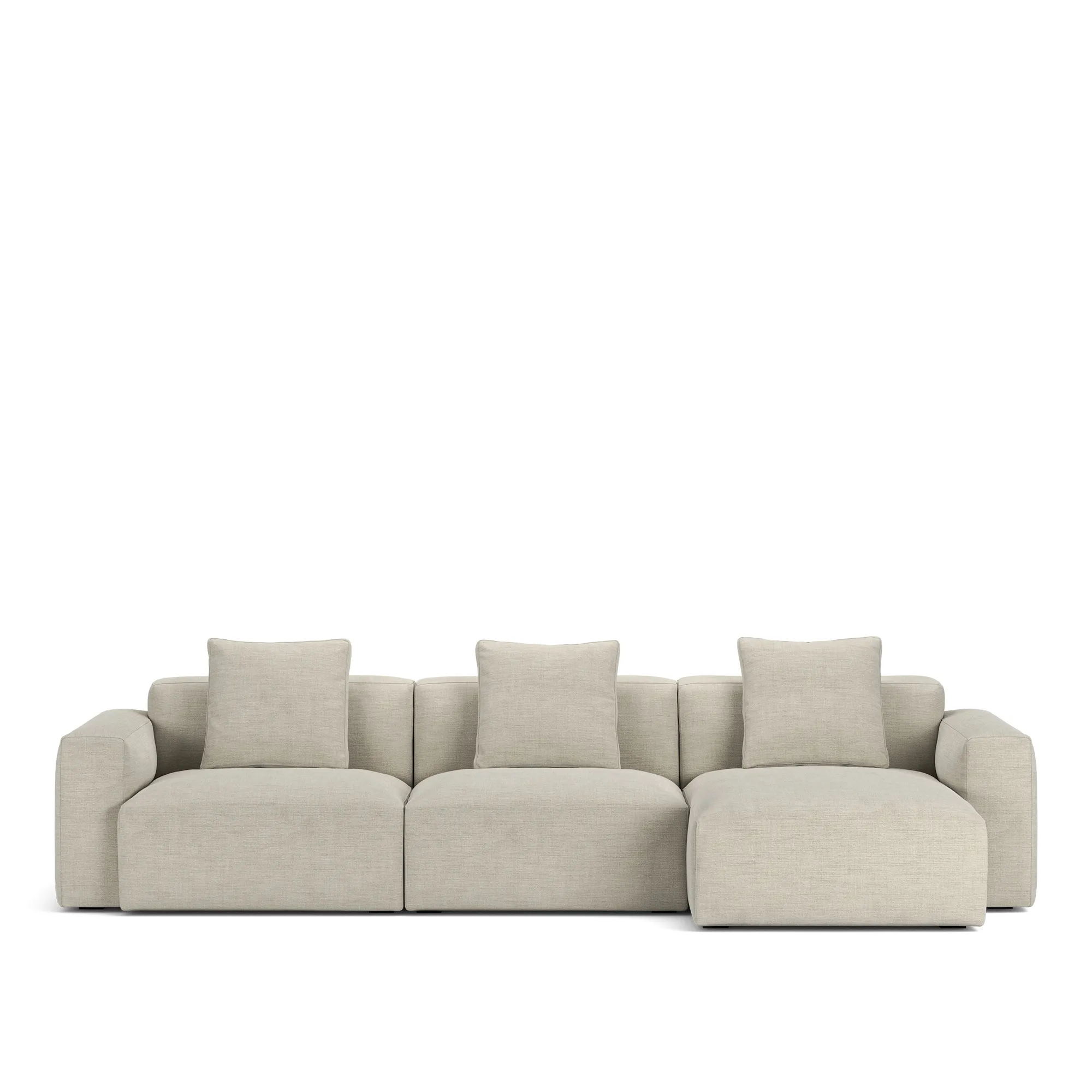 Brick 3-Seater Chaise Lounge Right - 10