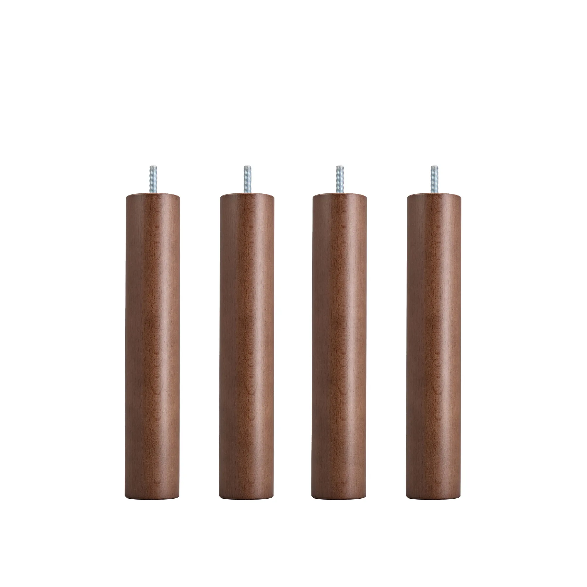 Dux SC bed legs round walnut 4-pack - 1