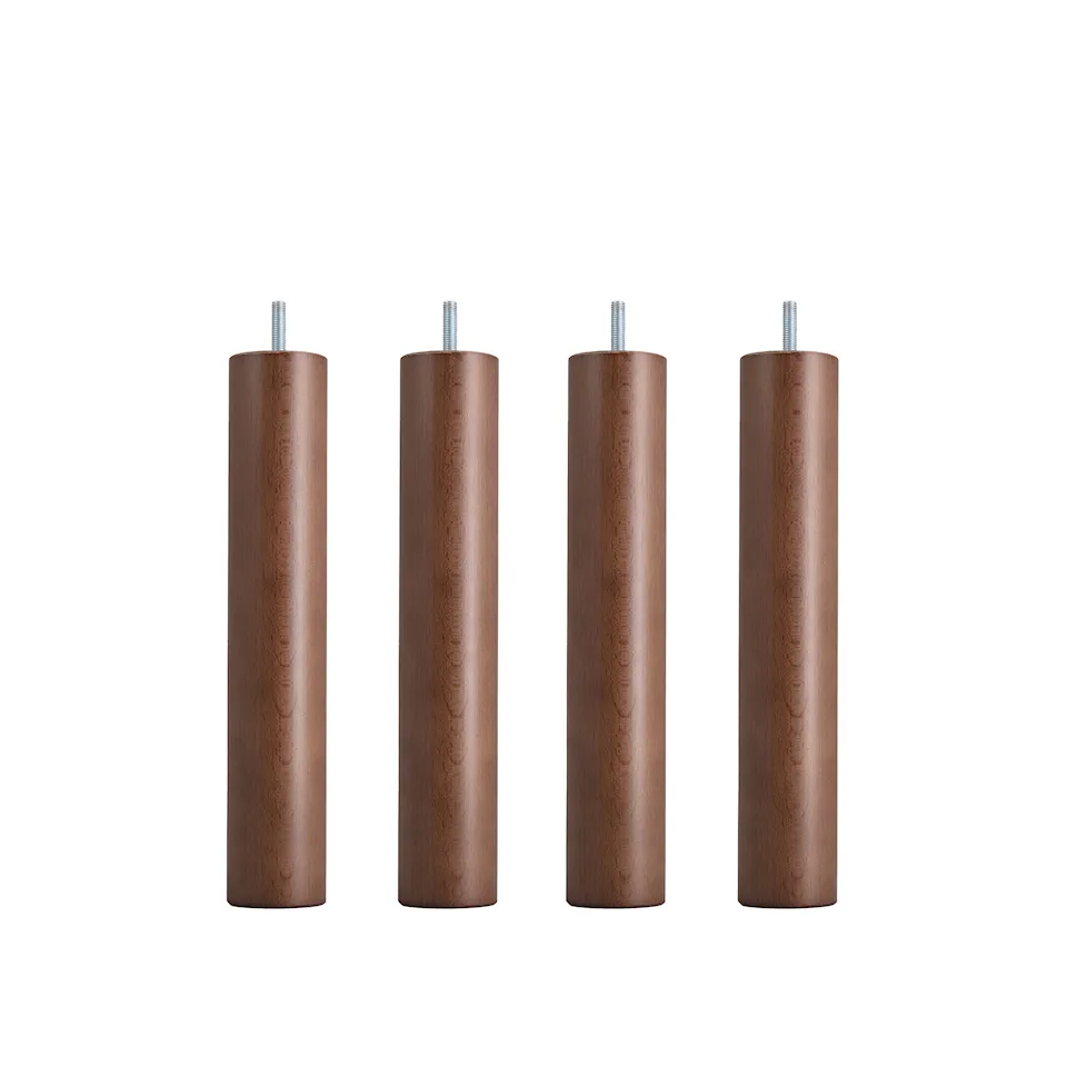 Dux SC bedpoten rond walnoot 4-pack