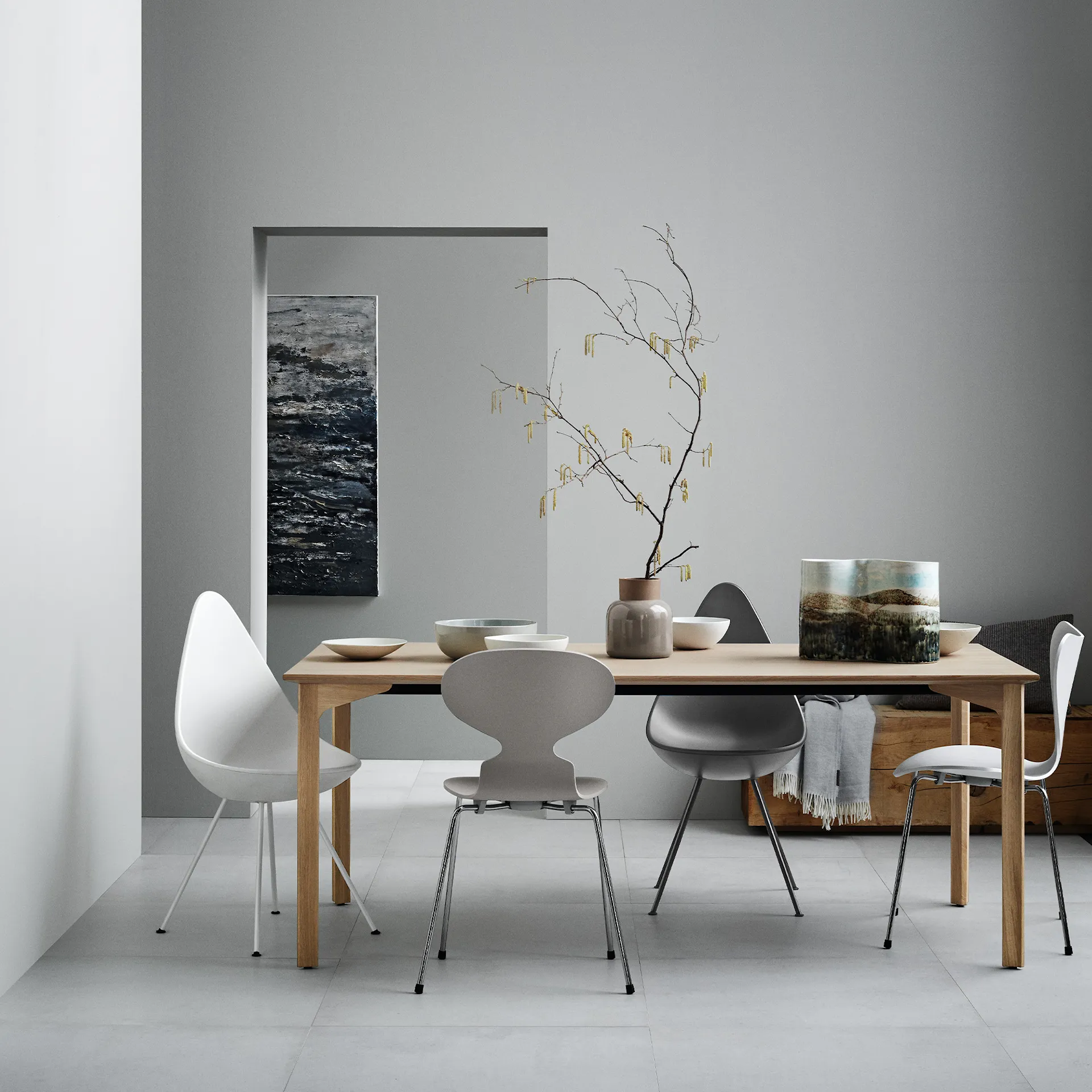 3110 Drop Chair Upholstered - Fritz Hansen - Arne Jacobsen - NO GA