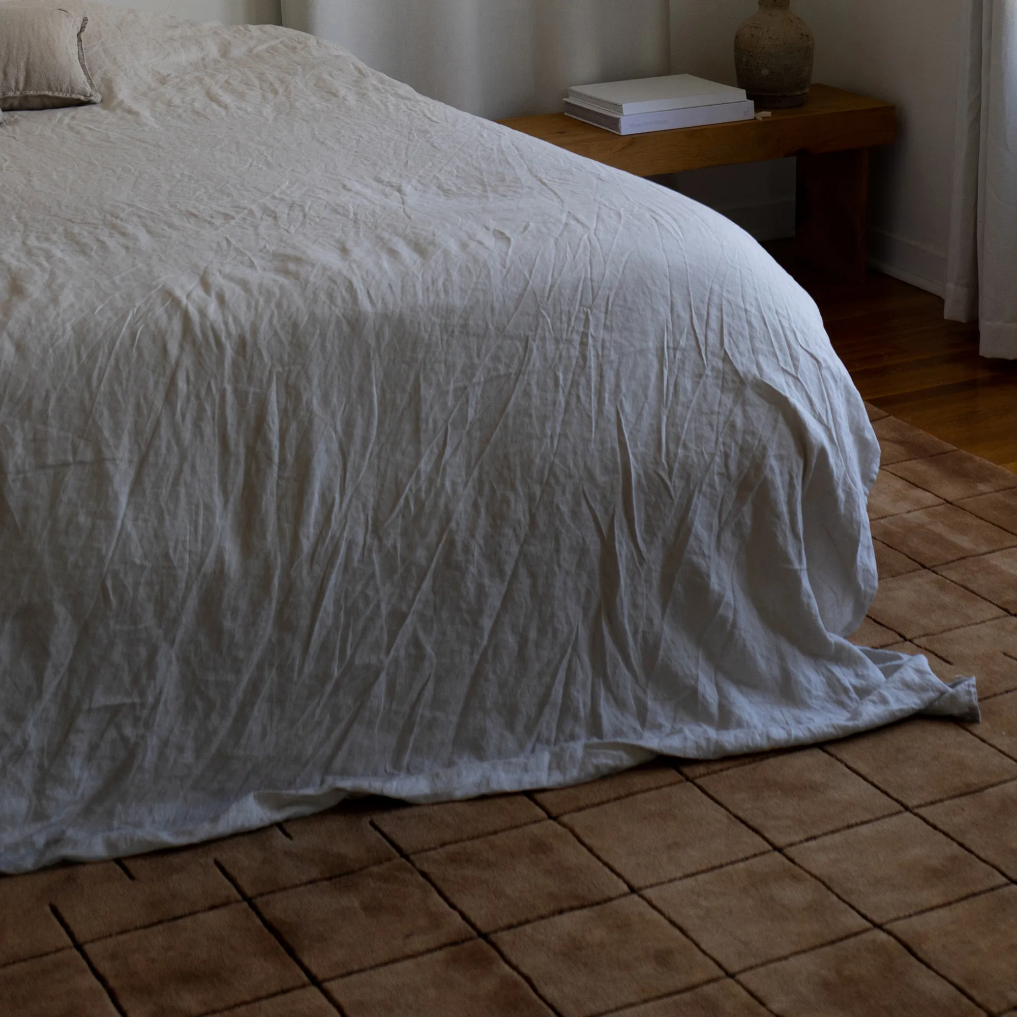 Grid Chestnut/Black Wool Rug - 8