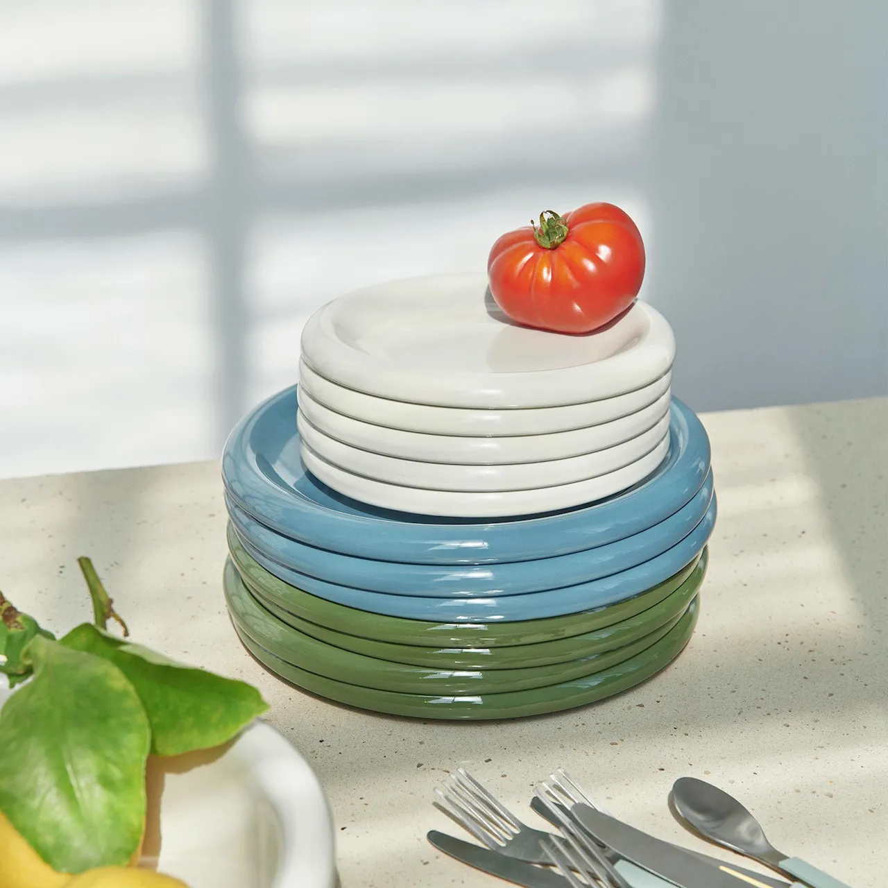 Colorful plate set best sale