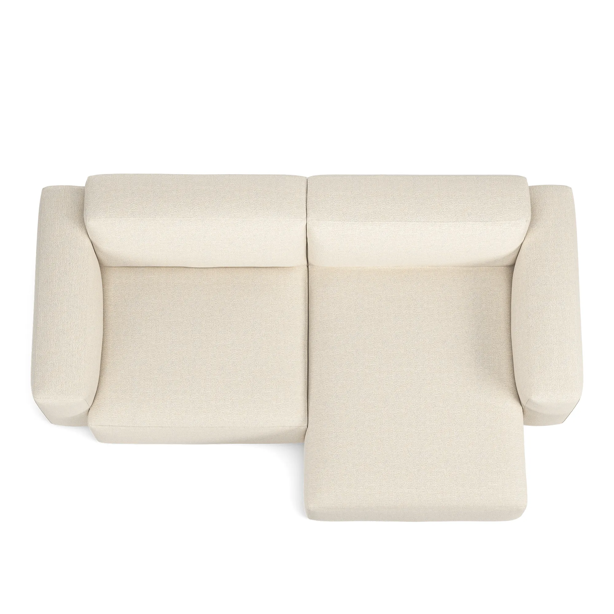 Brick 2-Seater Chaise Lounge Right - 8