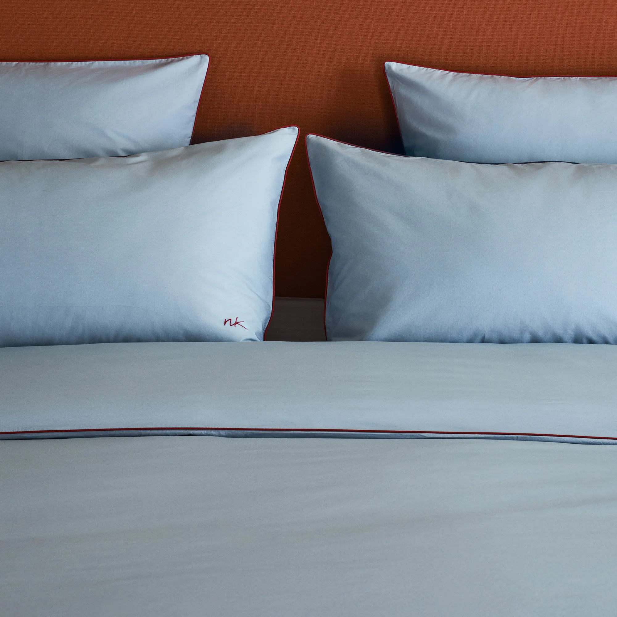 Percale Shirt Blue/Red Bedding Set - 3