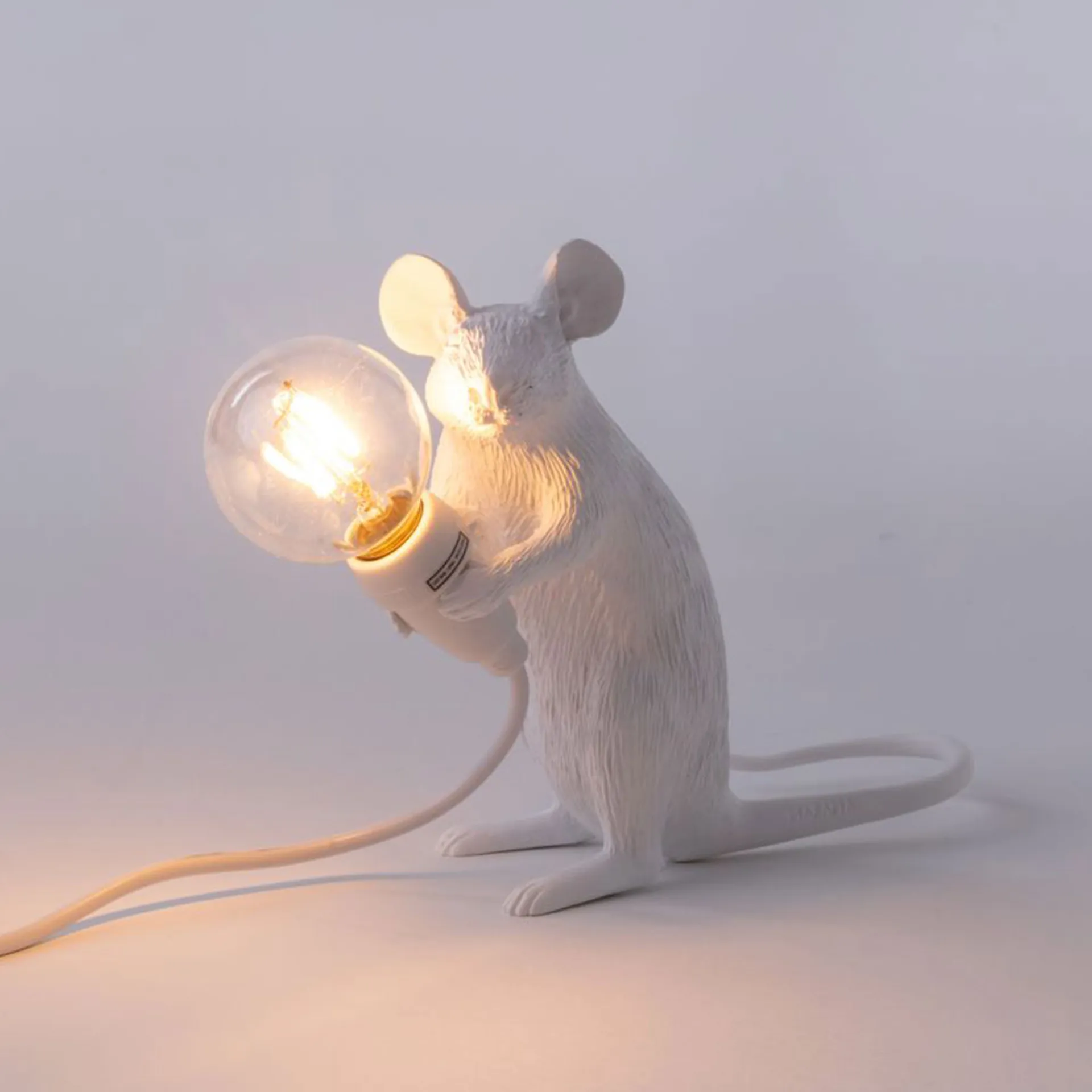 Mouse Lamp Sitting - White - Seletti - NO GA