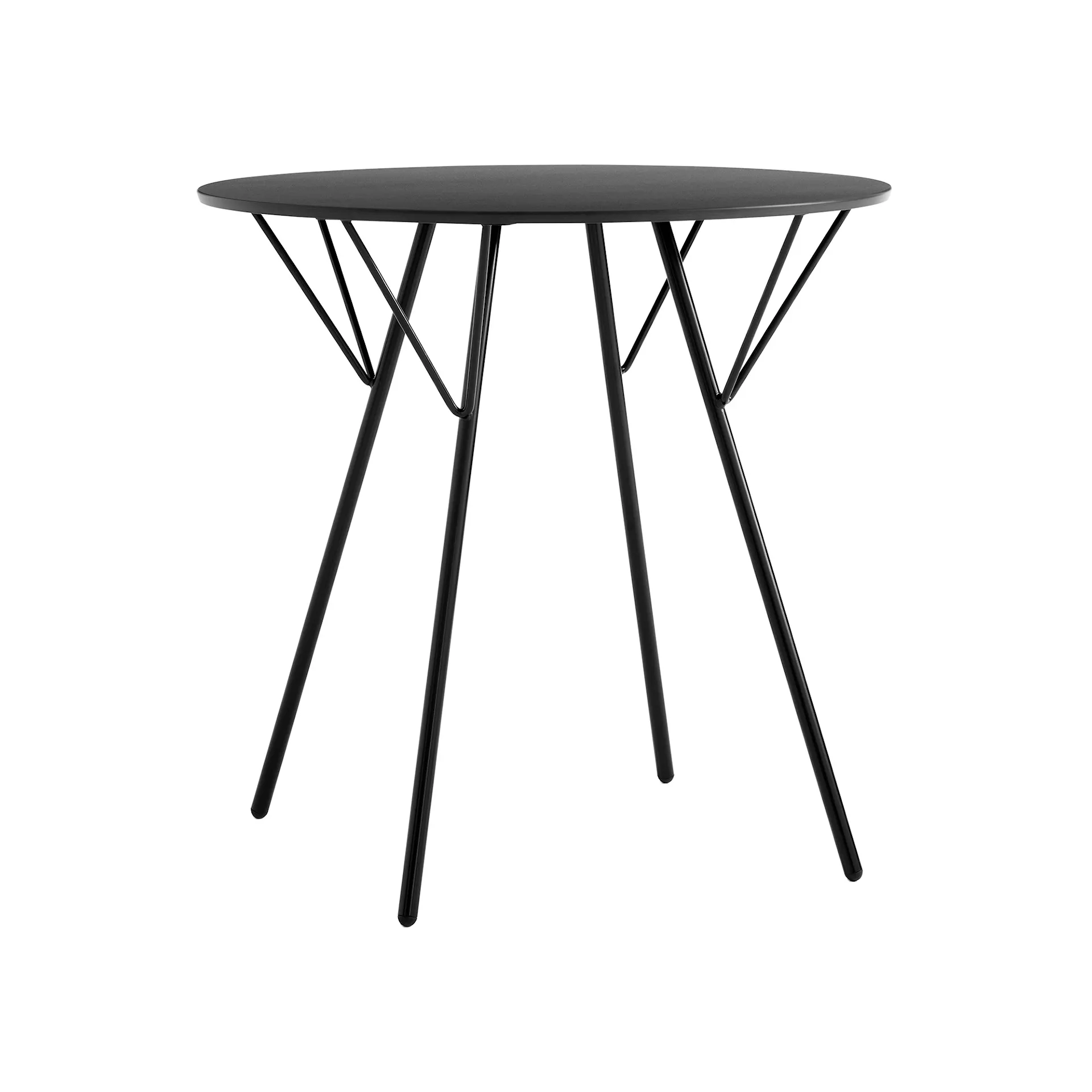 RFH Terrace Table RD5 Ø75 H73 cm Black frame Laminate Black - &Tradition - NO GA