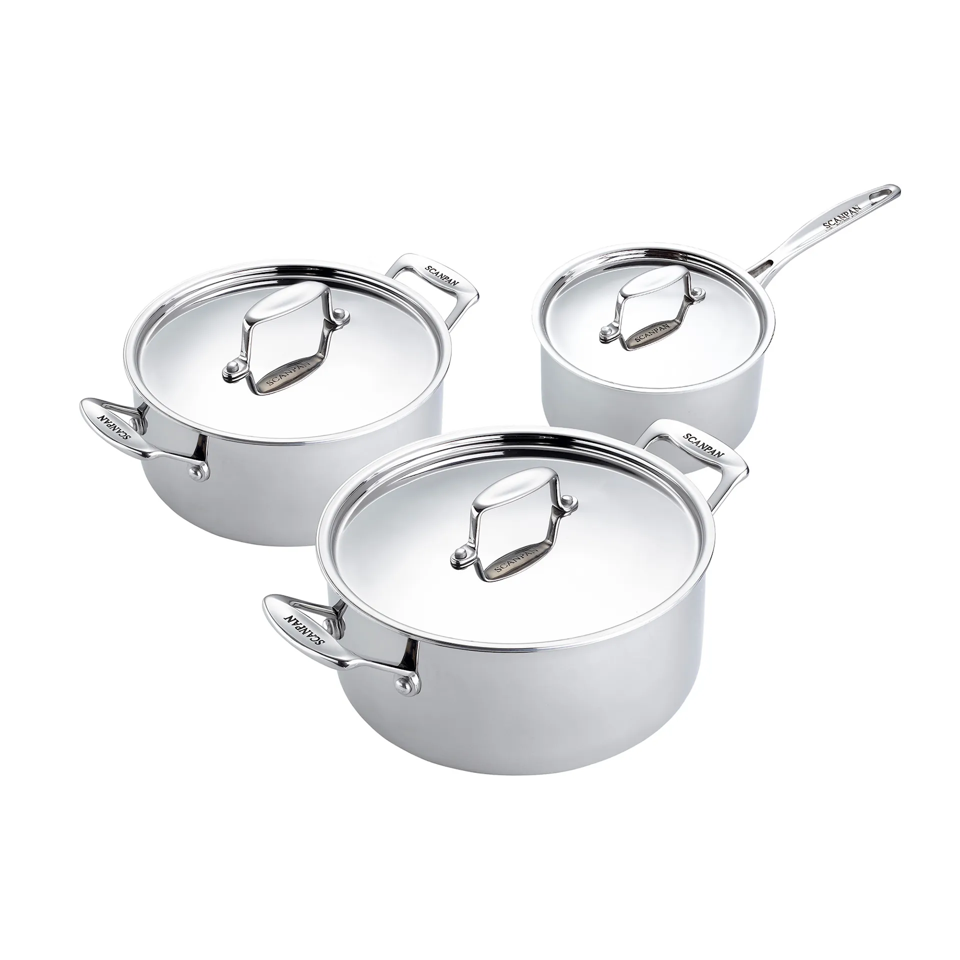 FUSION Casserole set 3 parts Casserole 1.9 L, Casserole 3.7 L and 5 L - Scanpan - NO GA