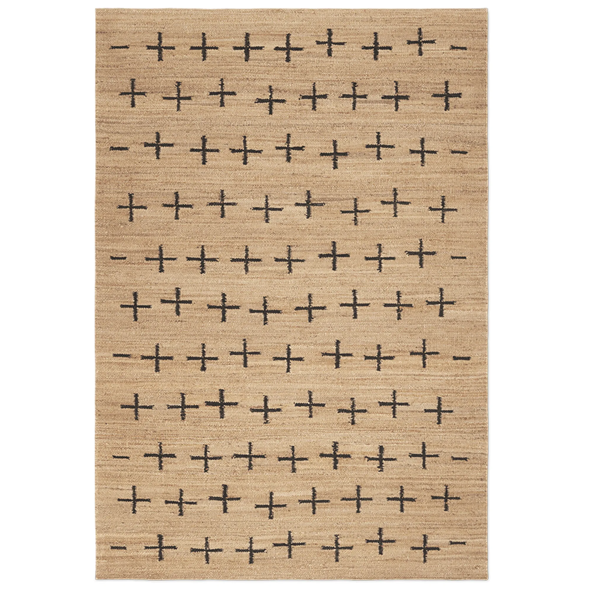 Jute Cross Black jute tapijt - 1