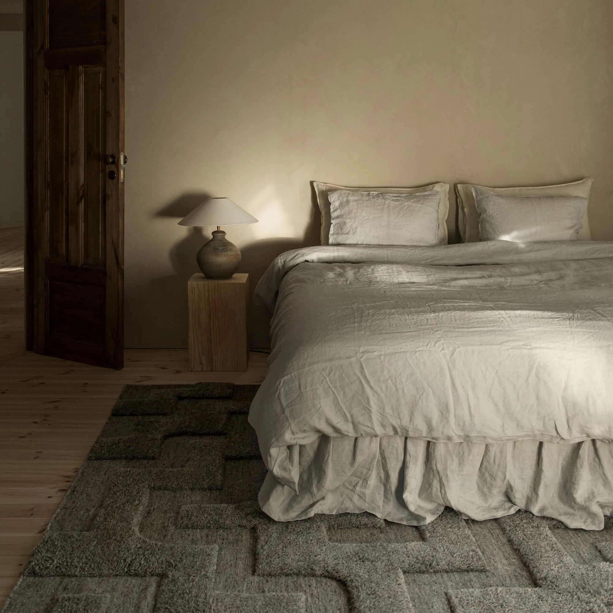 Boho Gray Mix wool rug - 5