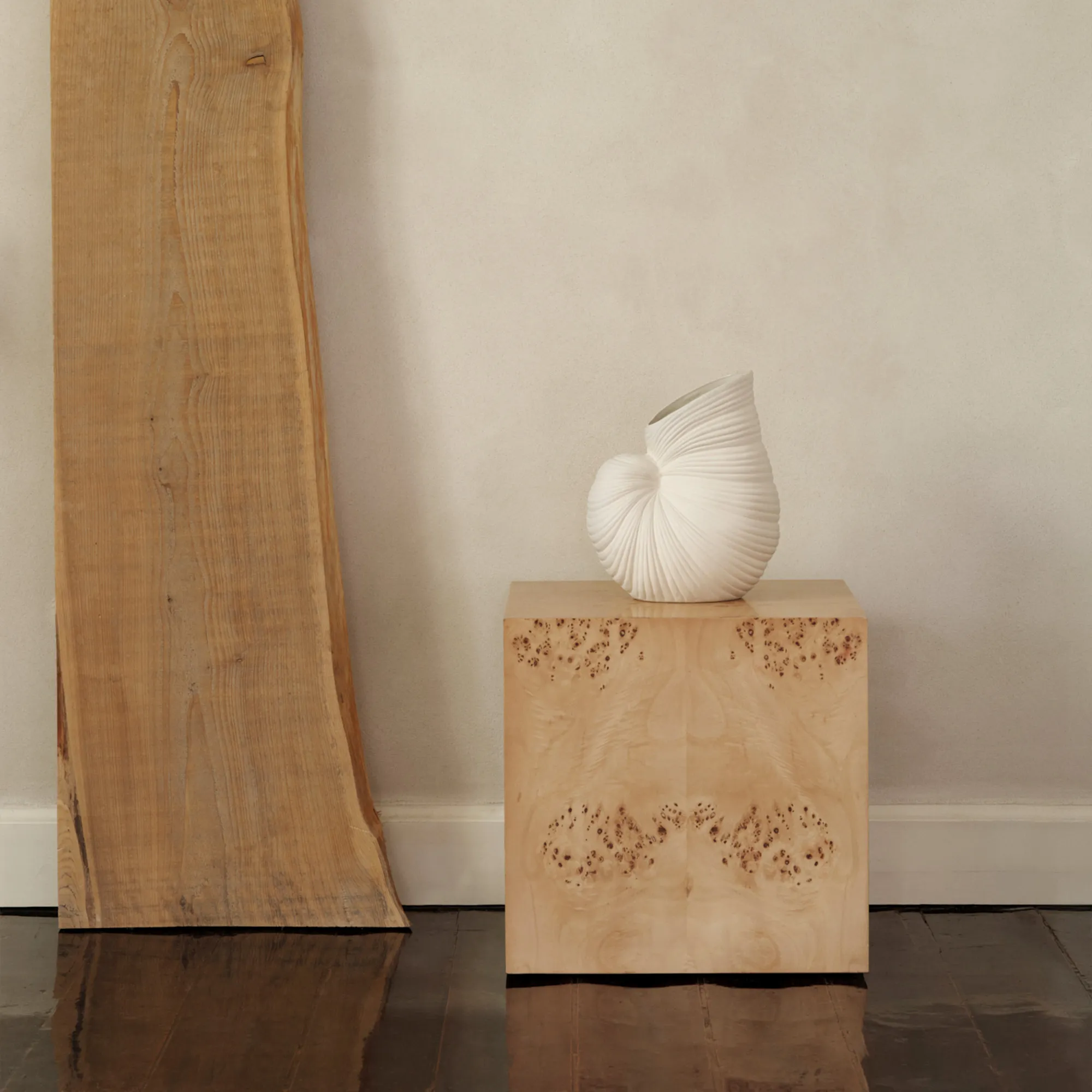 Burl Cube Side Table - 2