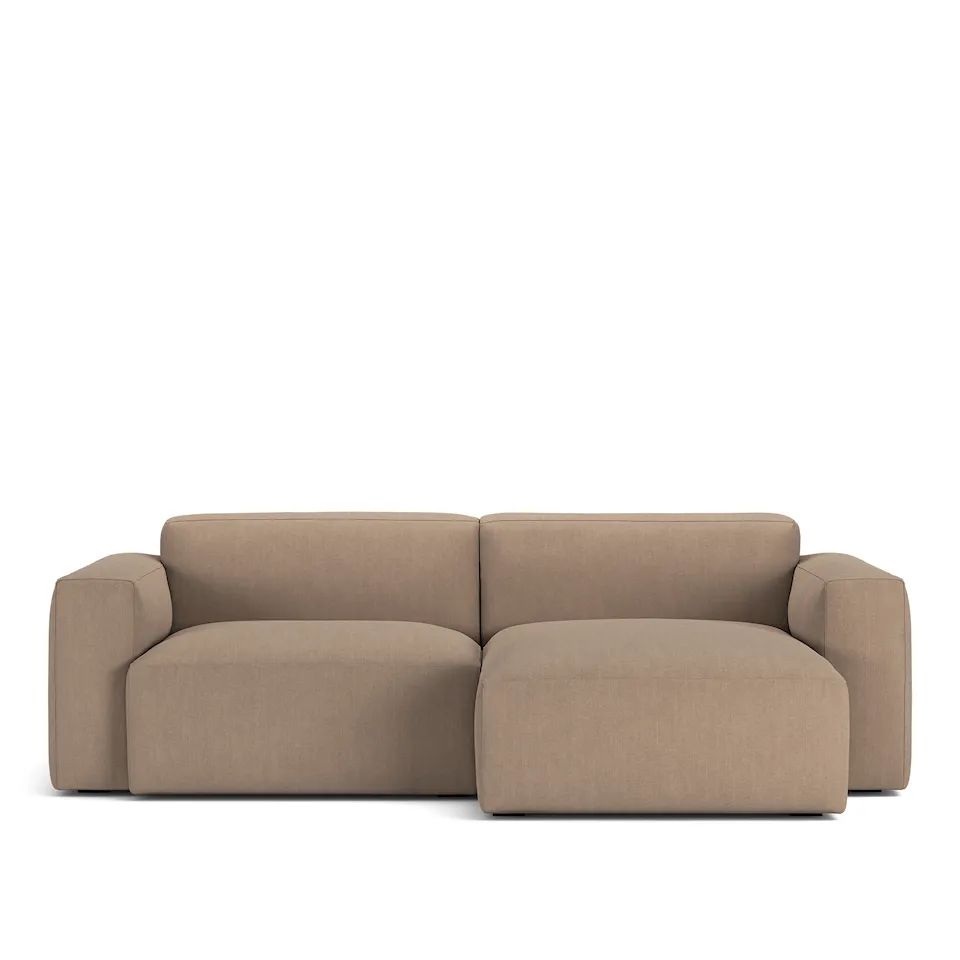 Brick 2-zitsbank met chaise longue rechts