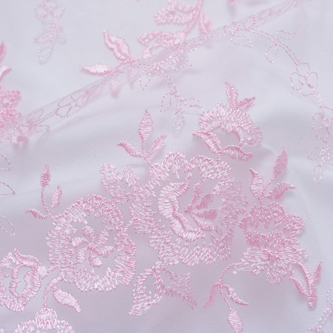 Rose Pillow Case Lace Pink
