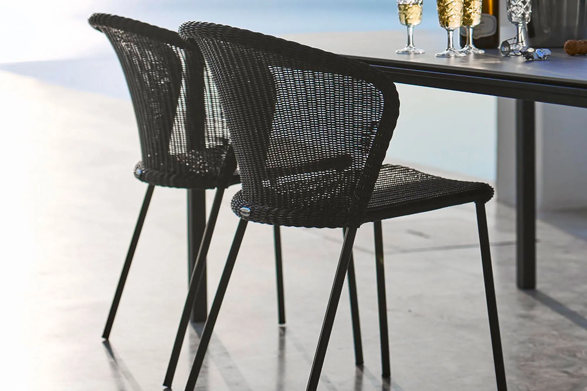 Lean Stol Cane-line Weave Black - 2
