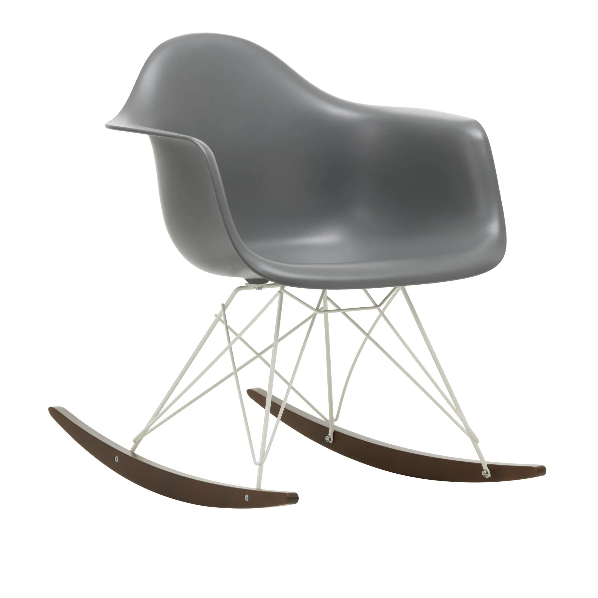 Eames RE Plastic Armchair RAR White/Dark Maple - 1