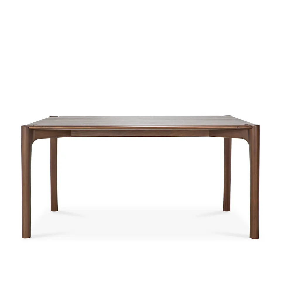 PI Dining Table - Varnished Teak - Brown - Rectangular, 160 x 80 cm