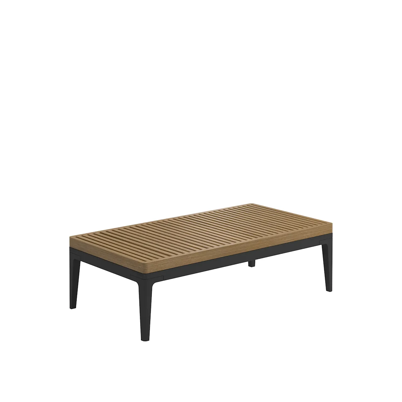 Grid Small Coffee Table, Frame White, Nero Ceramic Top