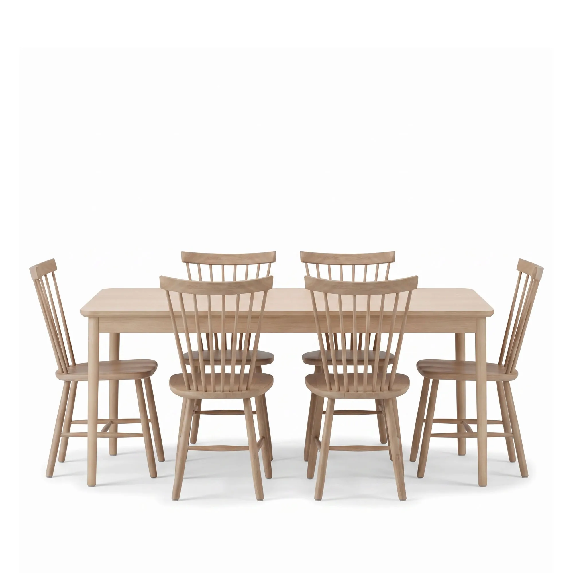 Florida Dining Group 6 Wicker Chairs & Dining Table 90 x 180 cm - 1