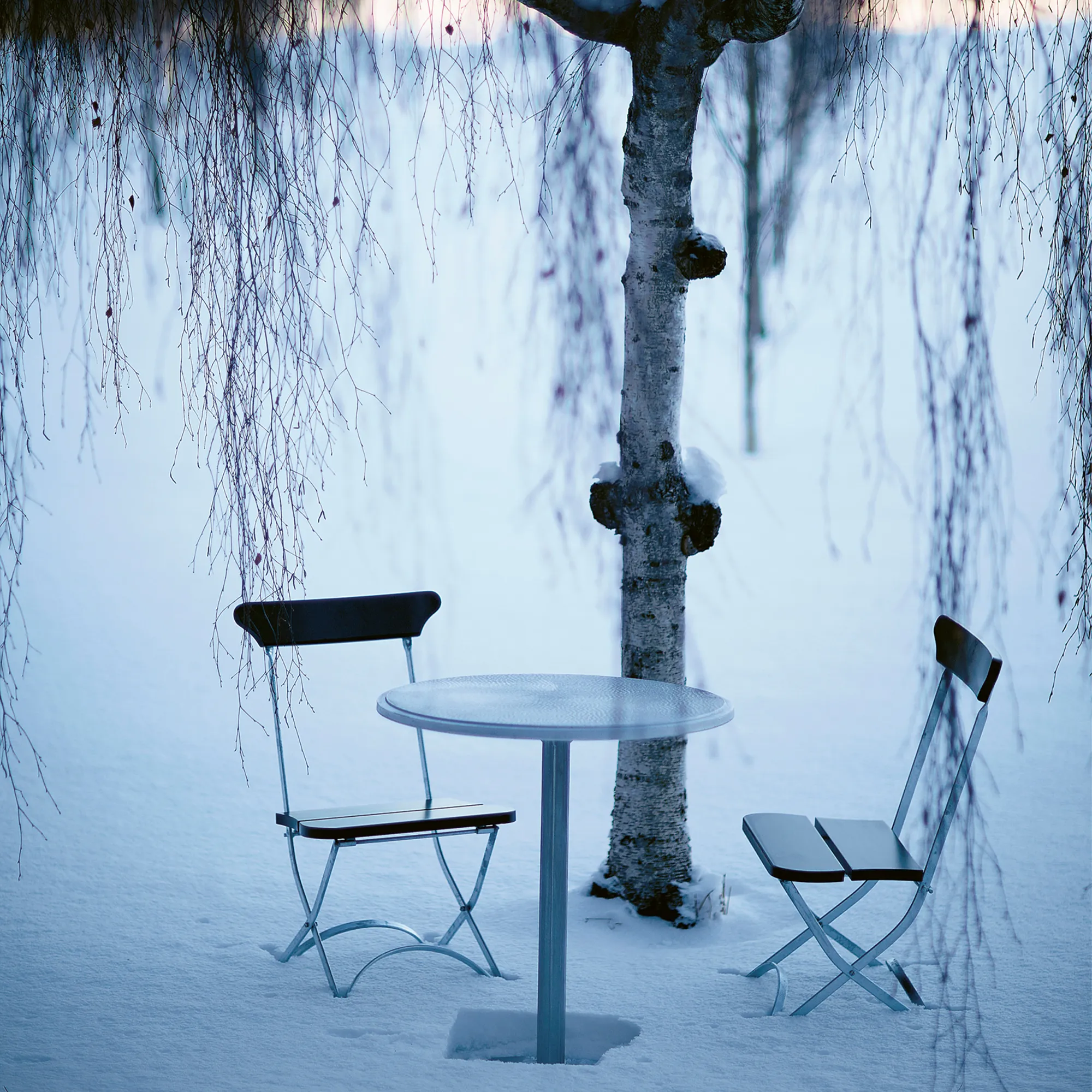 Classic No. 2 garden chairs 2 pcs & Classic café table Ø50 cm - 8