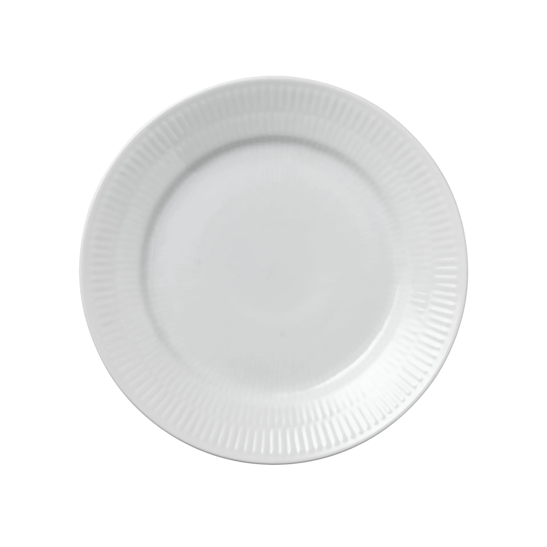 White Fluted Plate 19 cm - Royal Copenhagen - NO GA