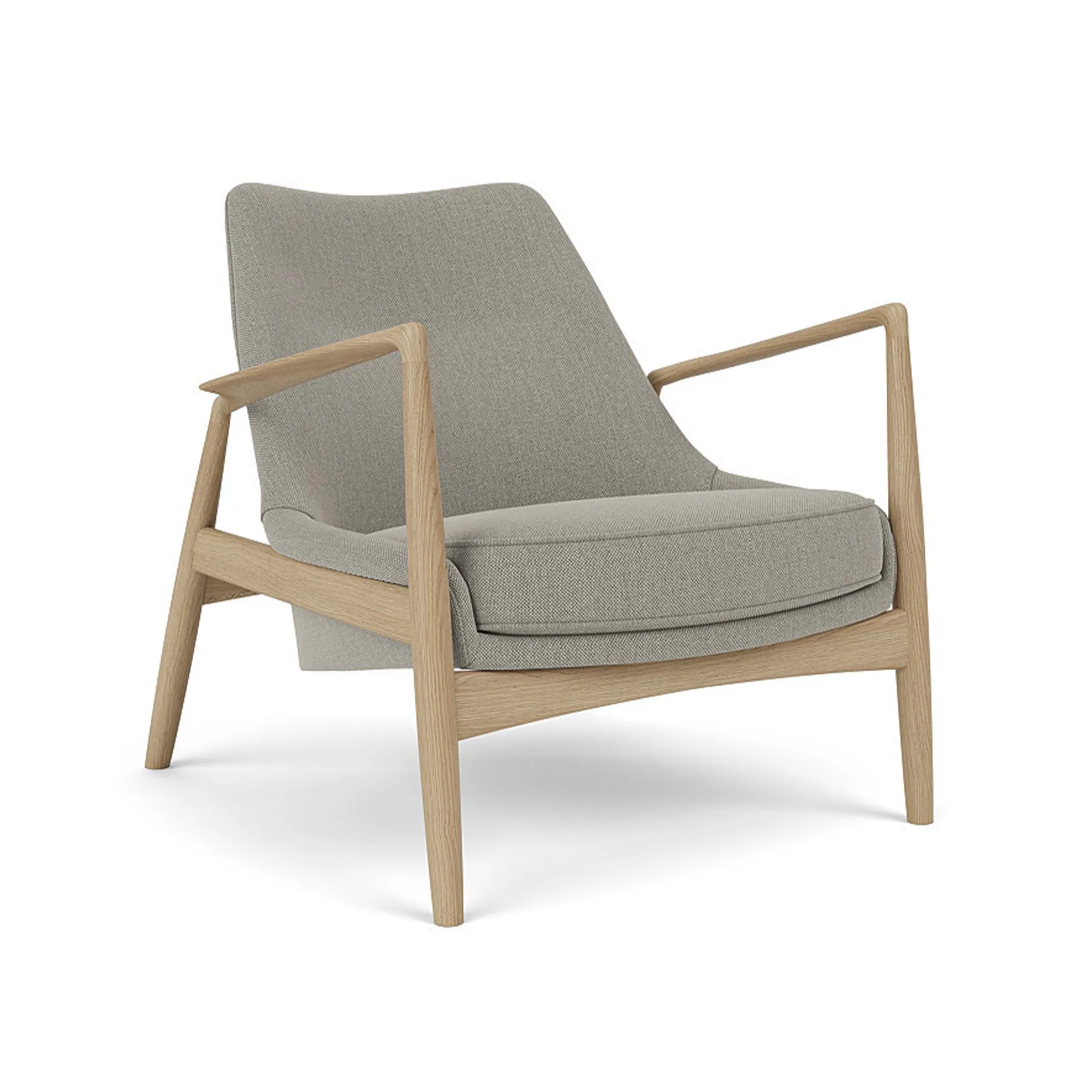 The Seal Lounge Chair Low Natural Oak - 1