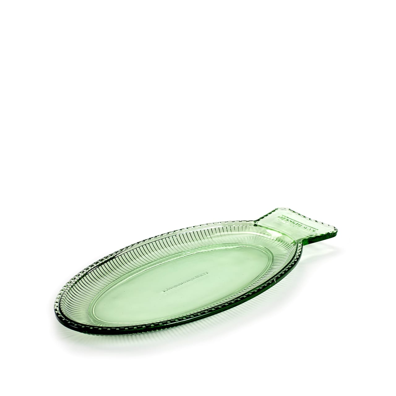 Fish Dish Flat Transparent Green