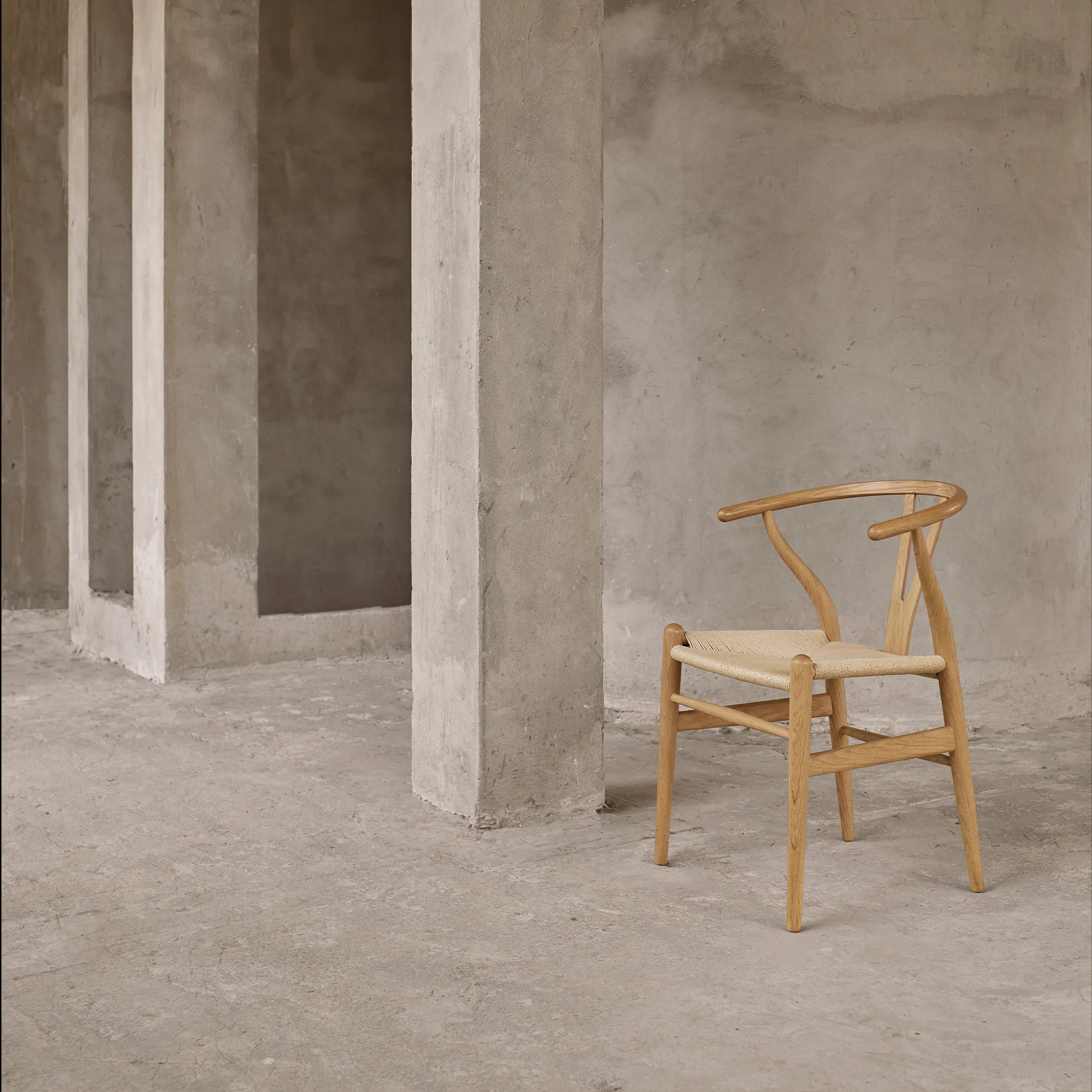 CH24 Wishbone Chair Oak/Black Cord - 8