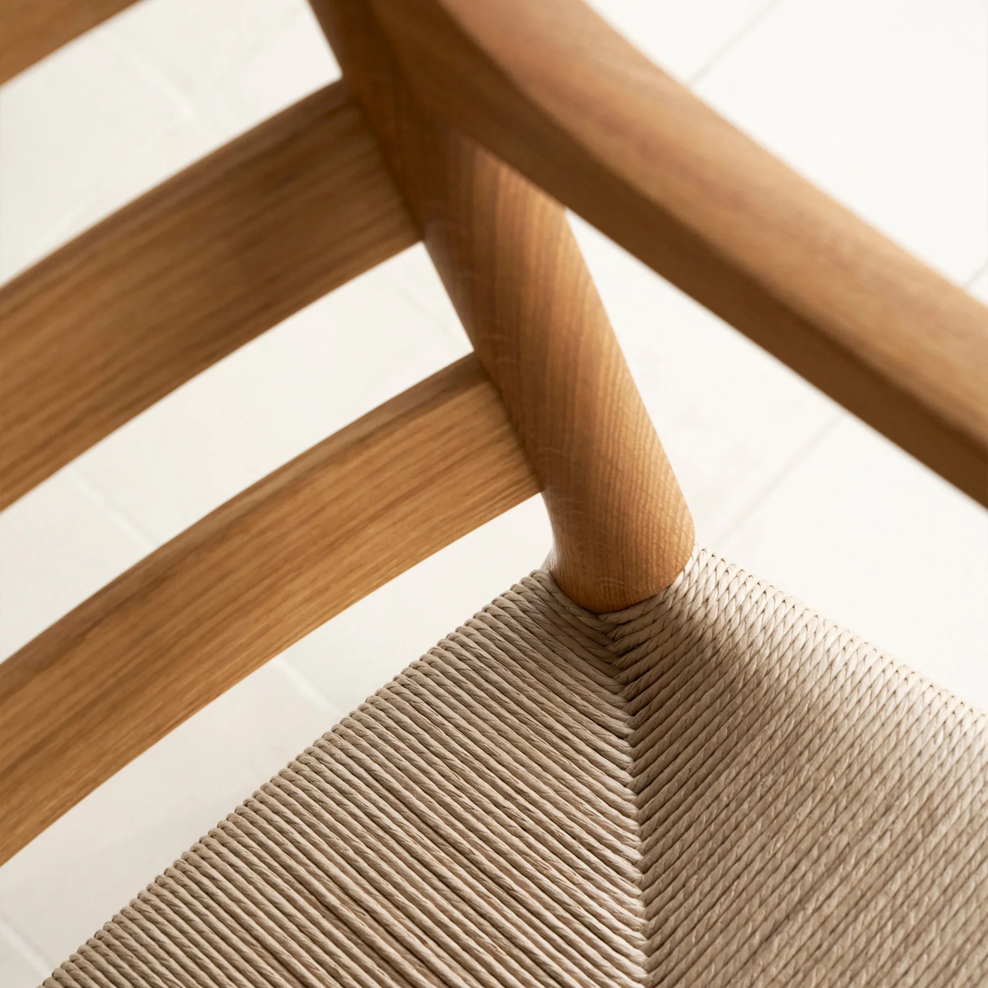 CH44 Armchair Oak/Natural Cord - 7