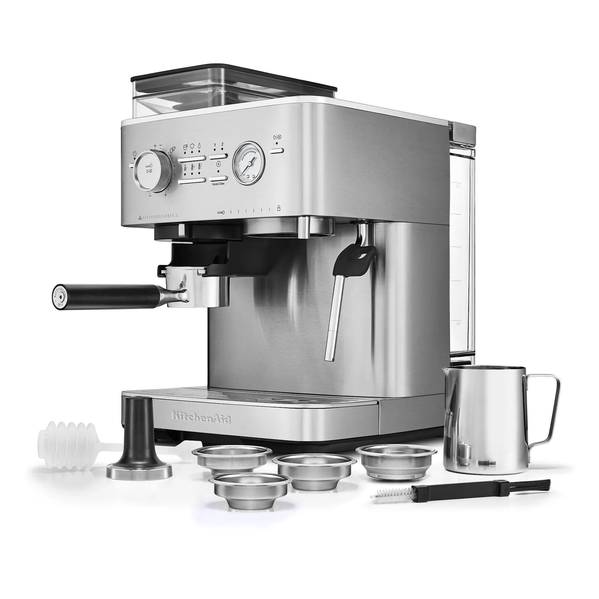 Semi-automatic espresso machine with grinder stainless steel 5KES6551ESX - KitchenAid - NO GA