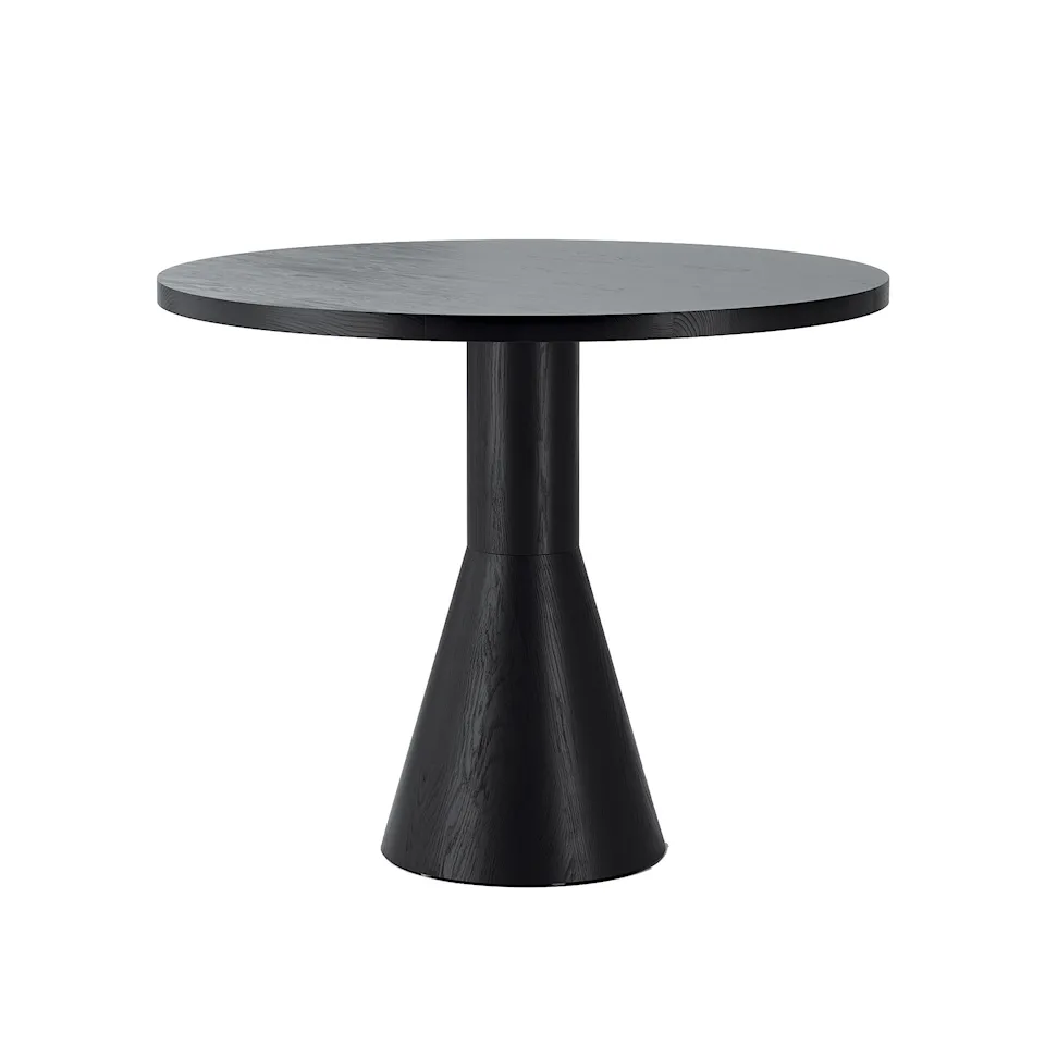 Draft Dining Table H730, D 700, Black Stained Ash