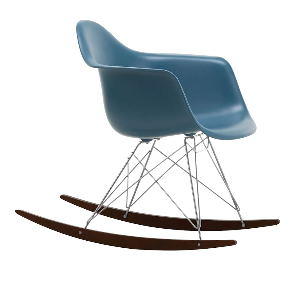 Eames RE Plastic Armchair RAR Chrome/Dark Maple