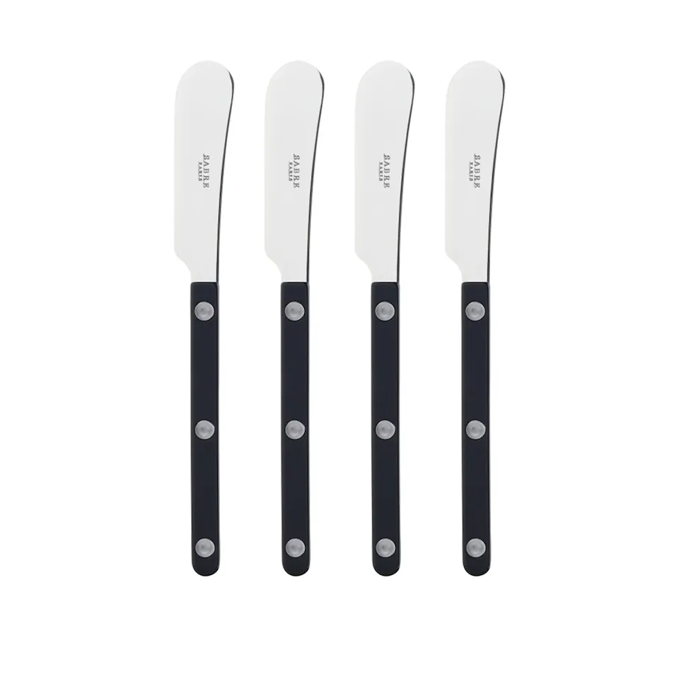 Bistrot solid butter knives 4-pack black